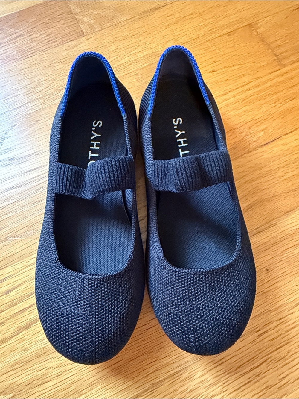 Rothy’s Kids Black Knit Mary Jane Shoes